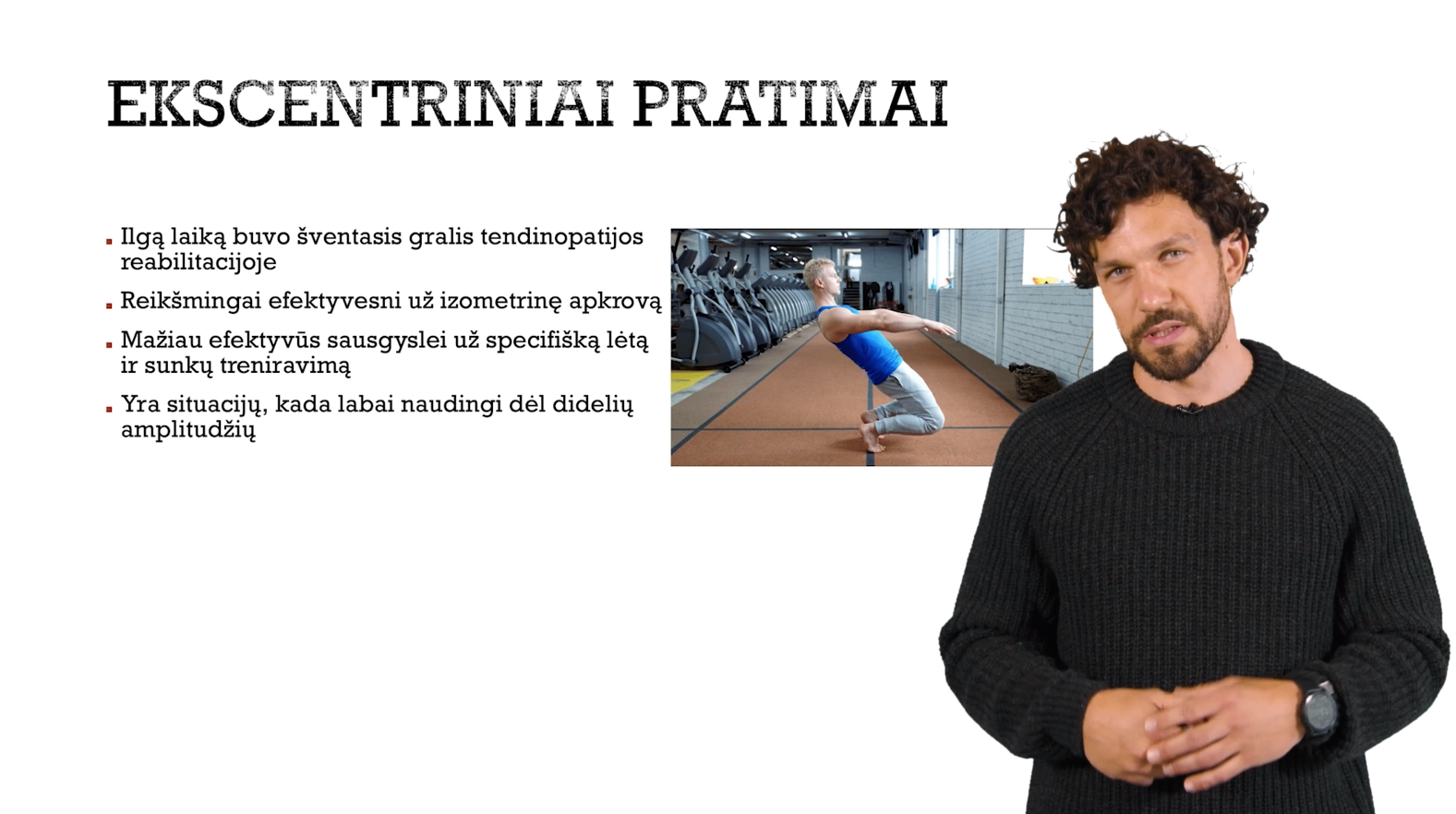 Sausgyslės treniravimas naudojant ekscentrinį krūvį