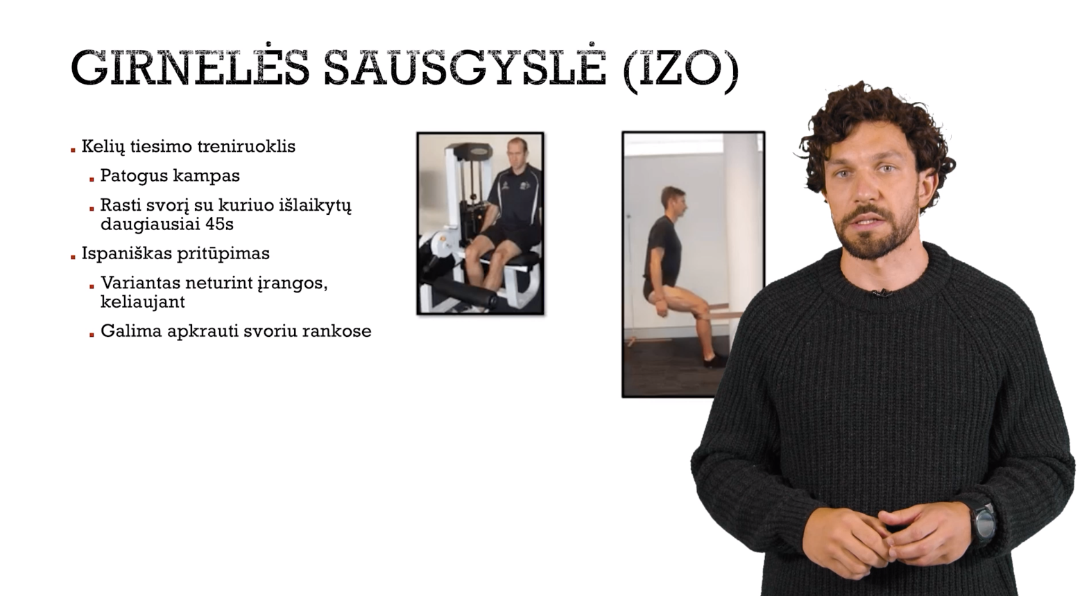 Sausgyslės treniravimas naudojant izometrinį krūvį